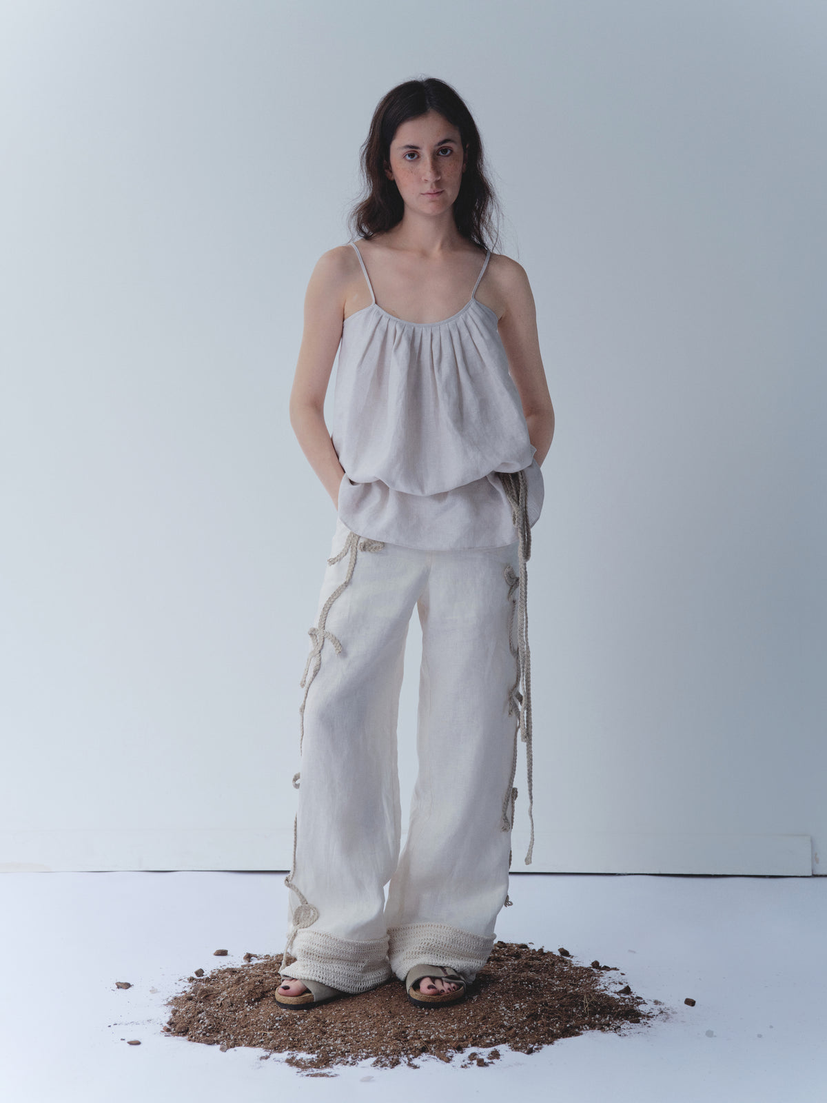 Ruched Linen Cami