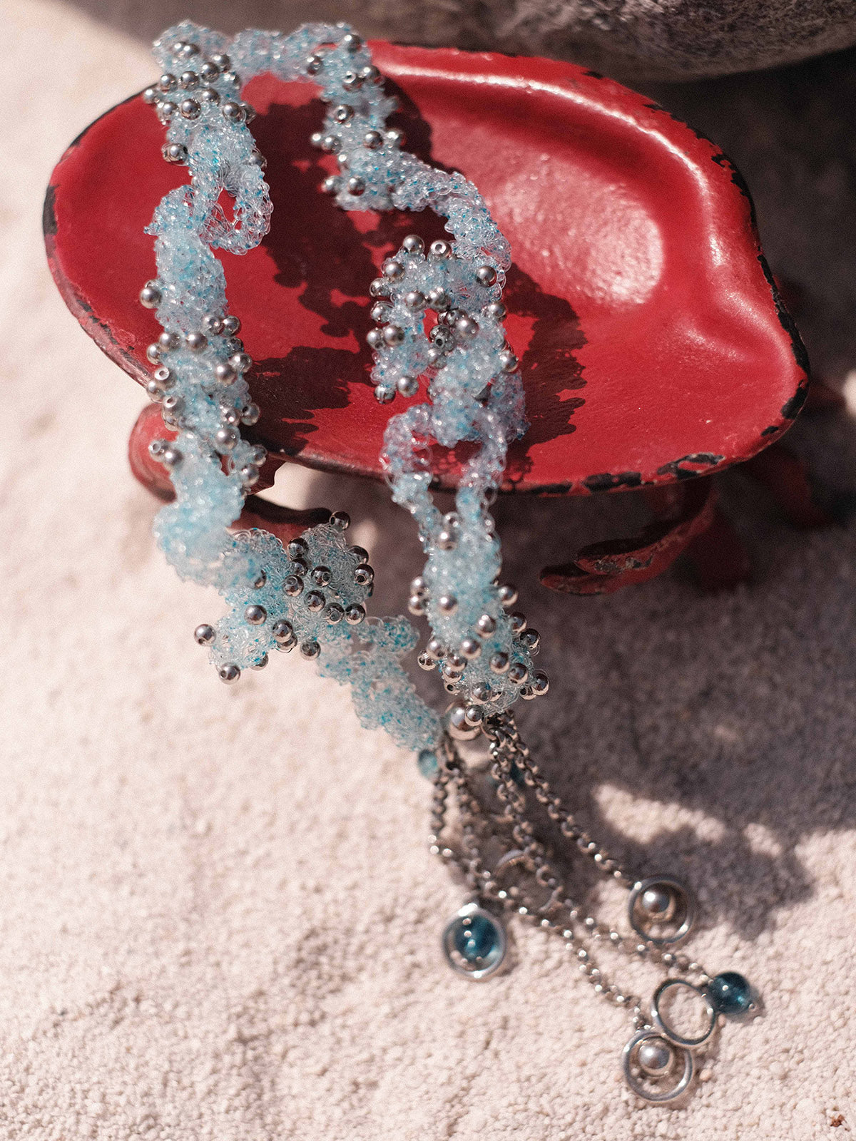 Roe Beaded Tassel Necklace