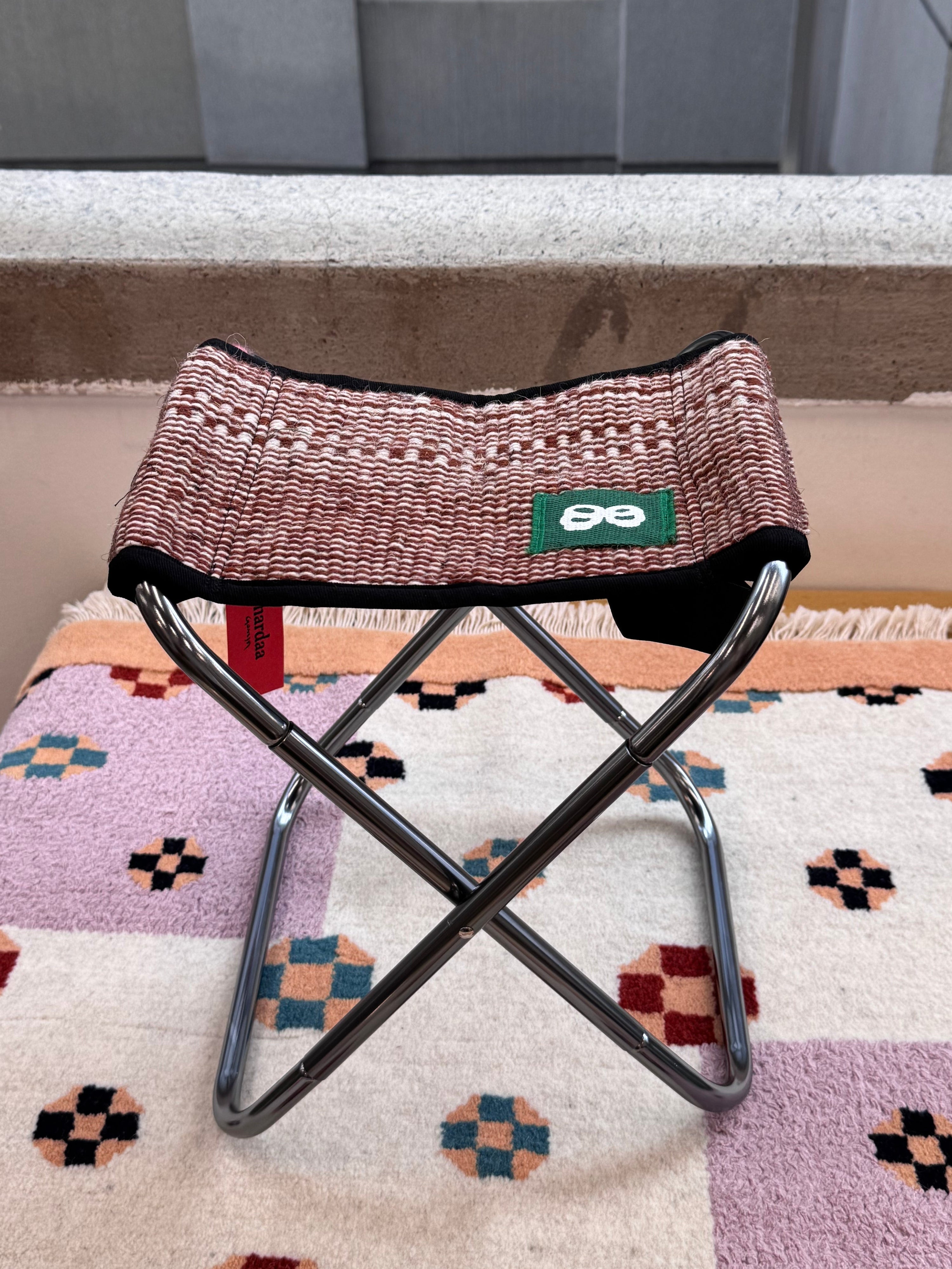 Wool-Knitted Camping Folding Stool