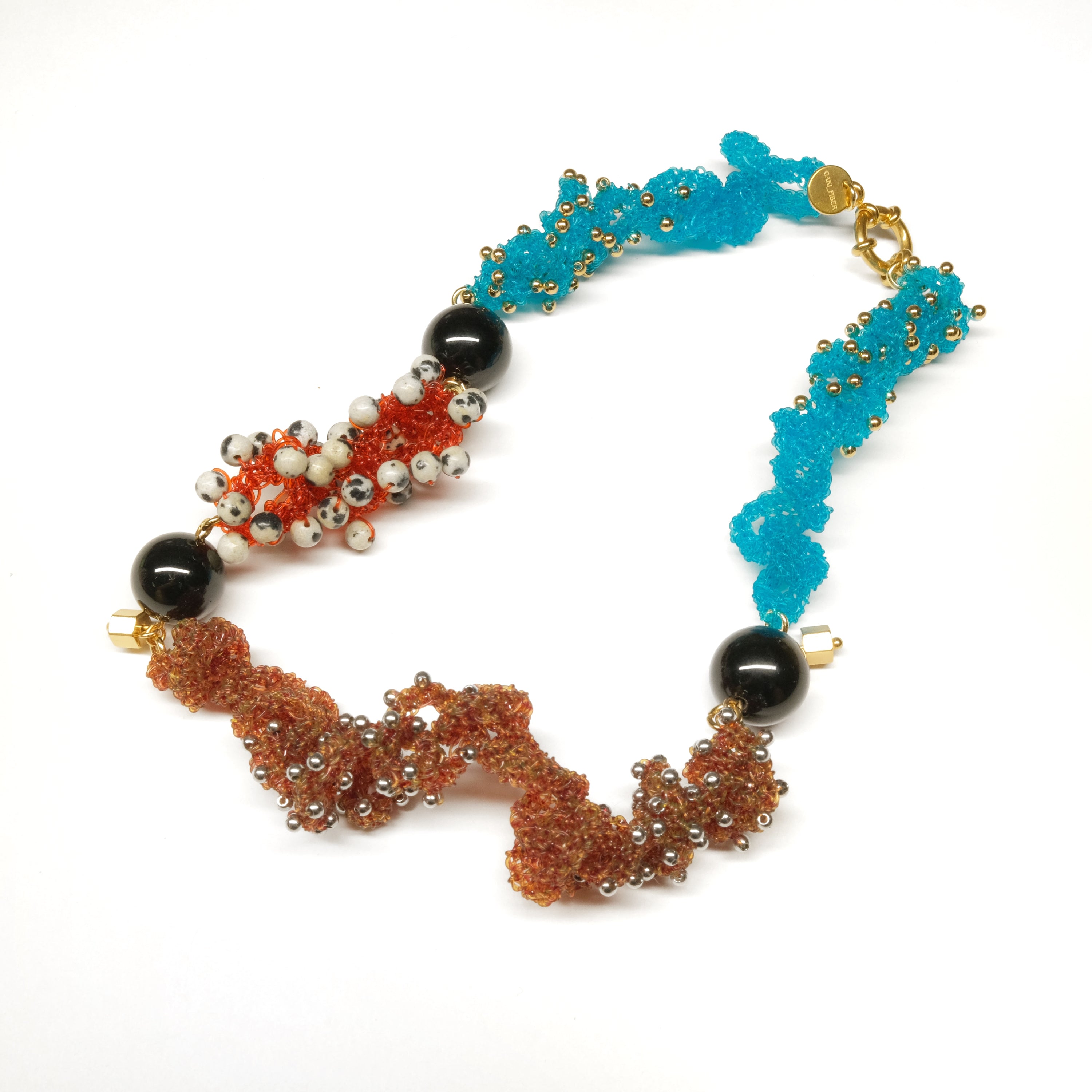 Multicolored Beaded Woven Necklace