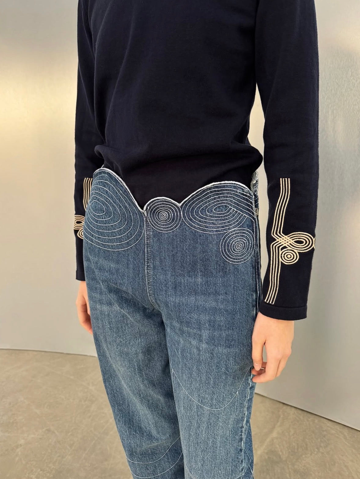Amanjena Waist Geometry Denim