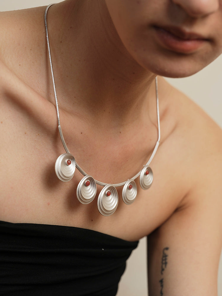 Gemstone Teardrop Necklace