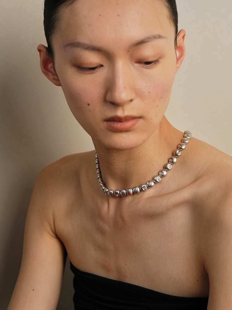 Beaded Gemstone Magnetic Necklace