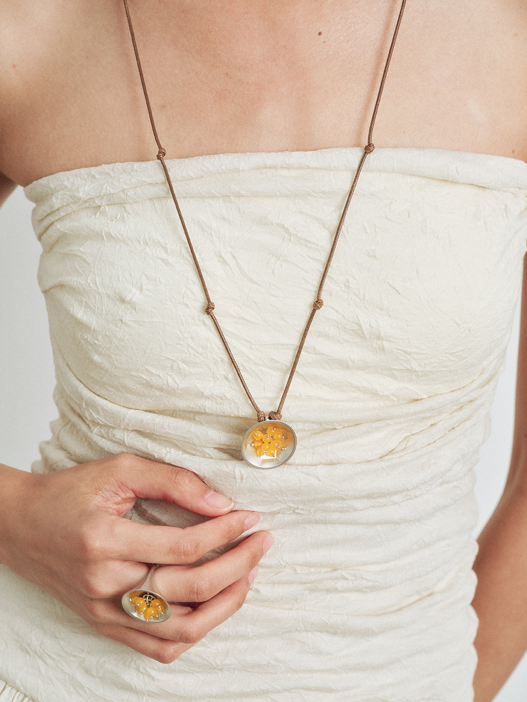 Yellow Agate Necklace