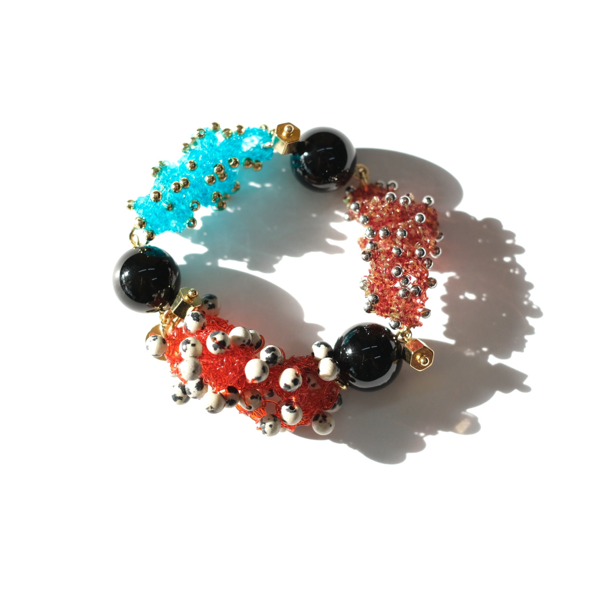 Multicolored Beaded Woven Bracelet