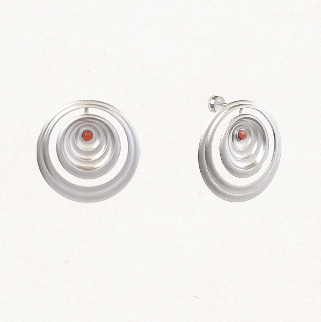 Two-Way Ripple Gemstone Earrings