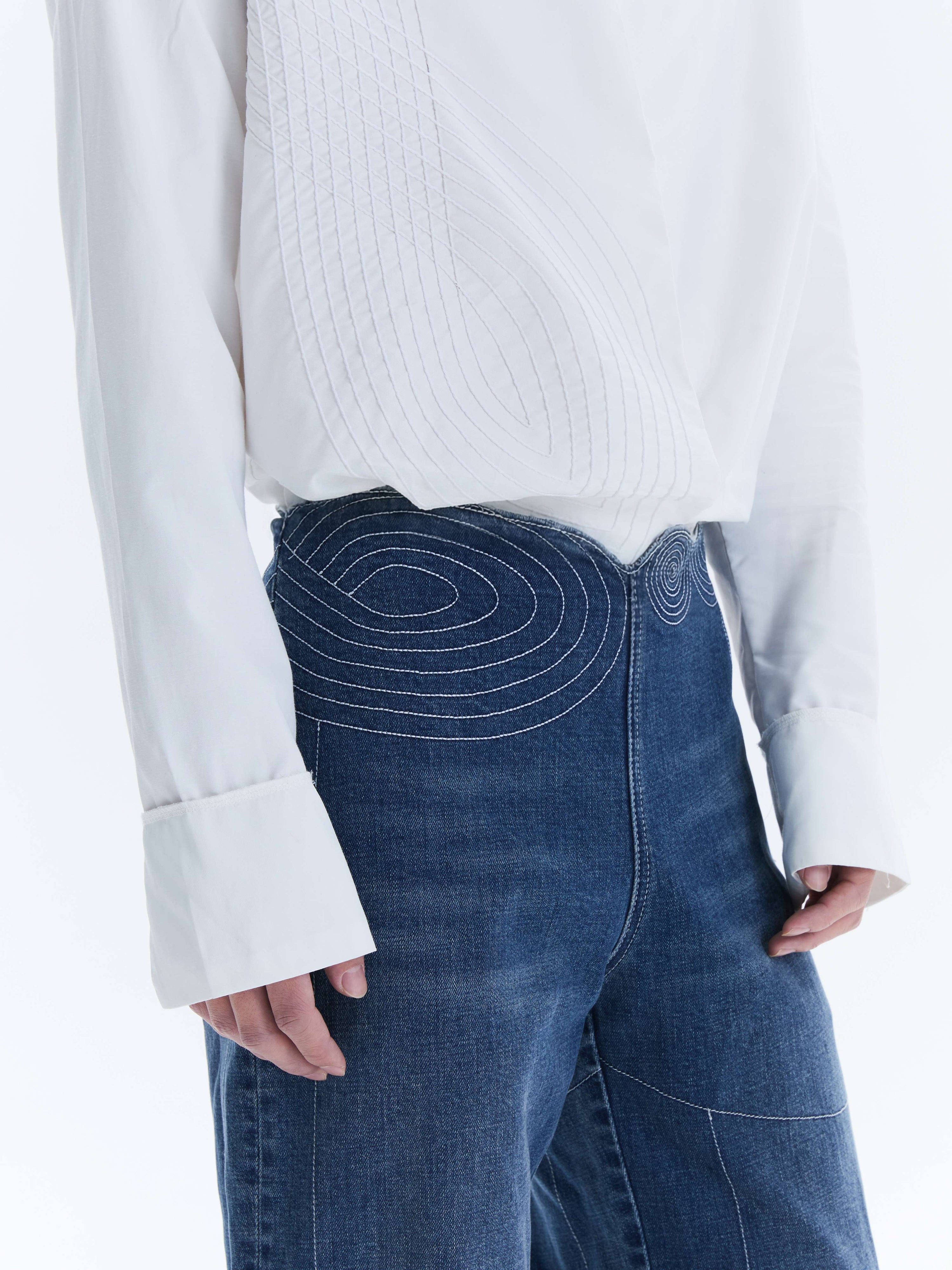 Amanjena Waist Geometry Denim