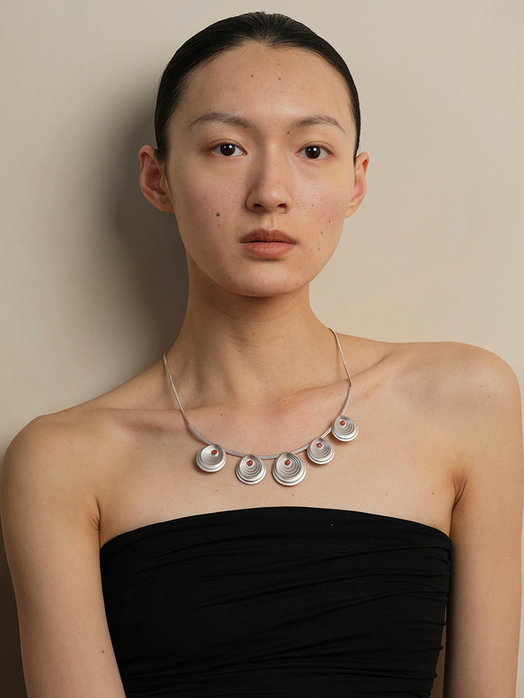 Gemstone Teardrop Necklace