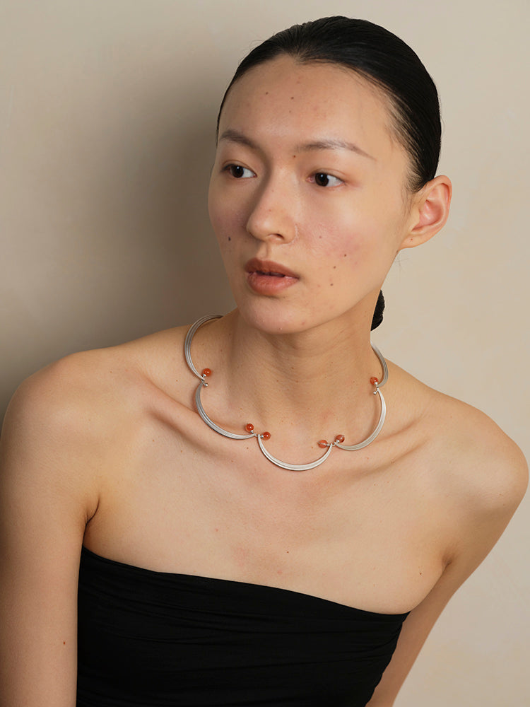 Gemstone Floral Necklace