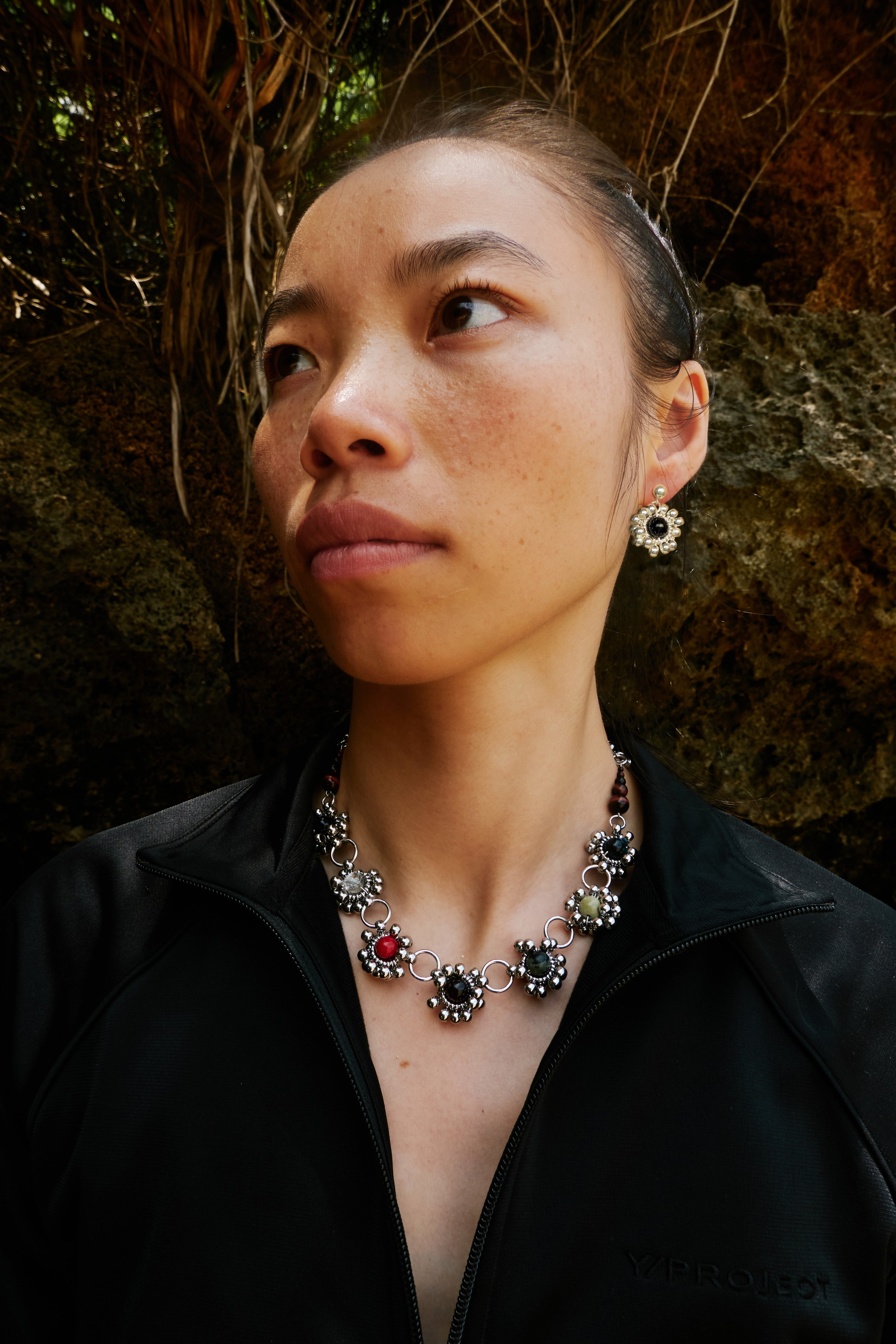 Sea Stone Flower Earrings