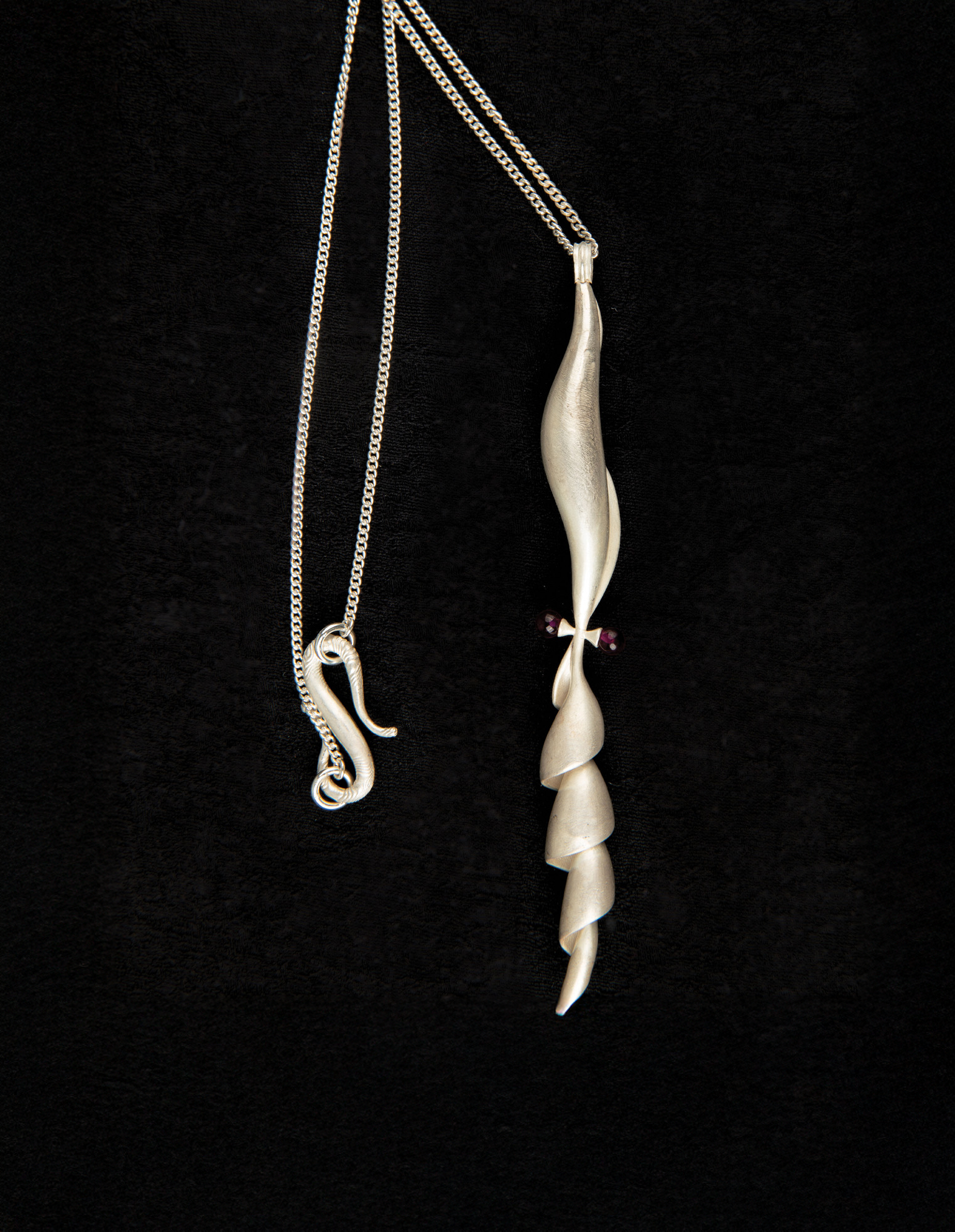 Albino Squid Necklace in Ruby