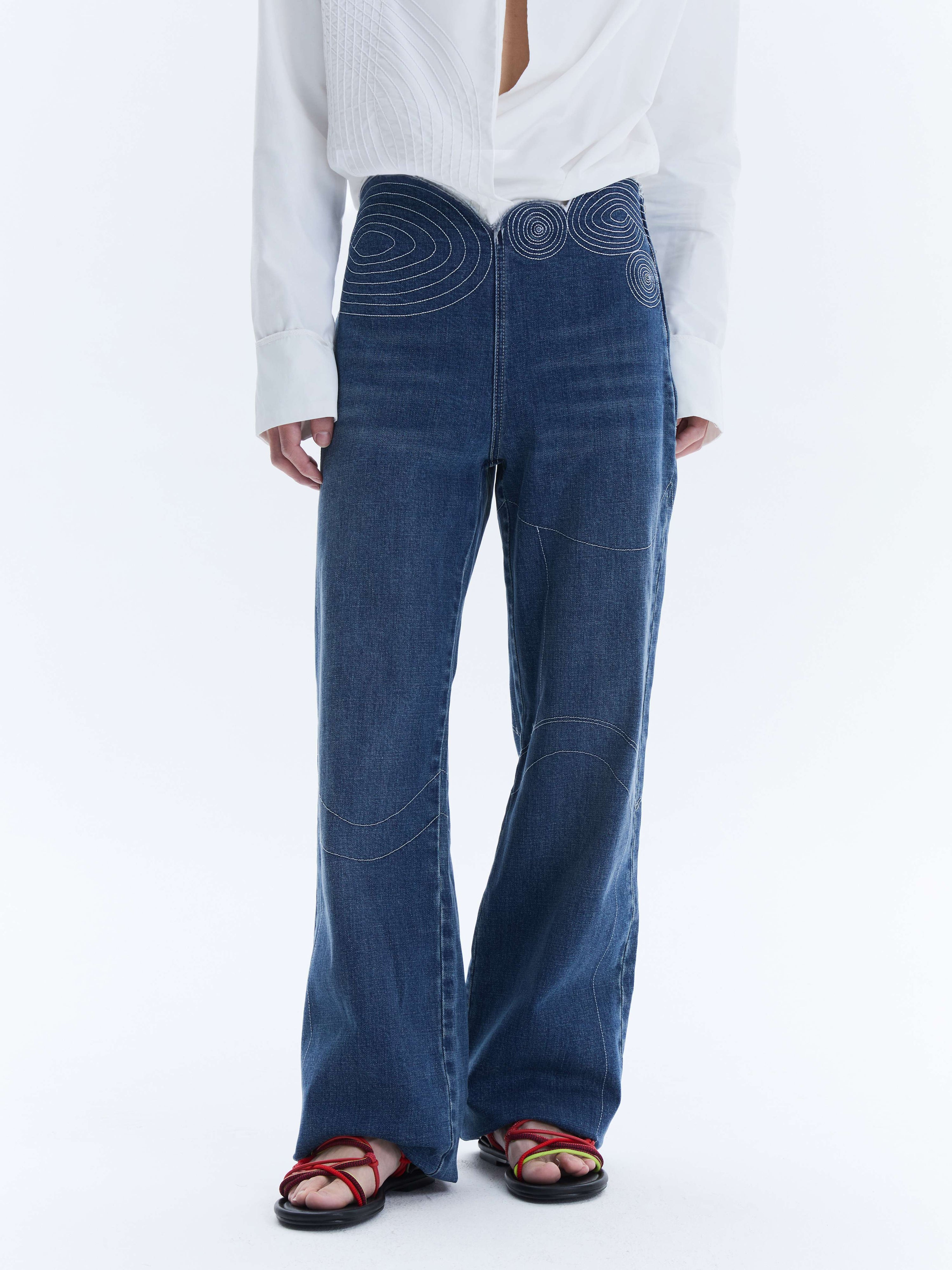Amanjena Waist Geometry Denim