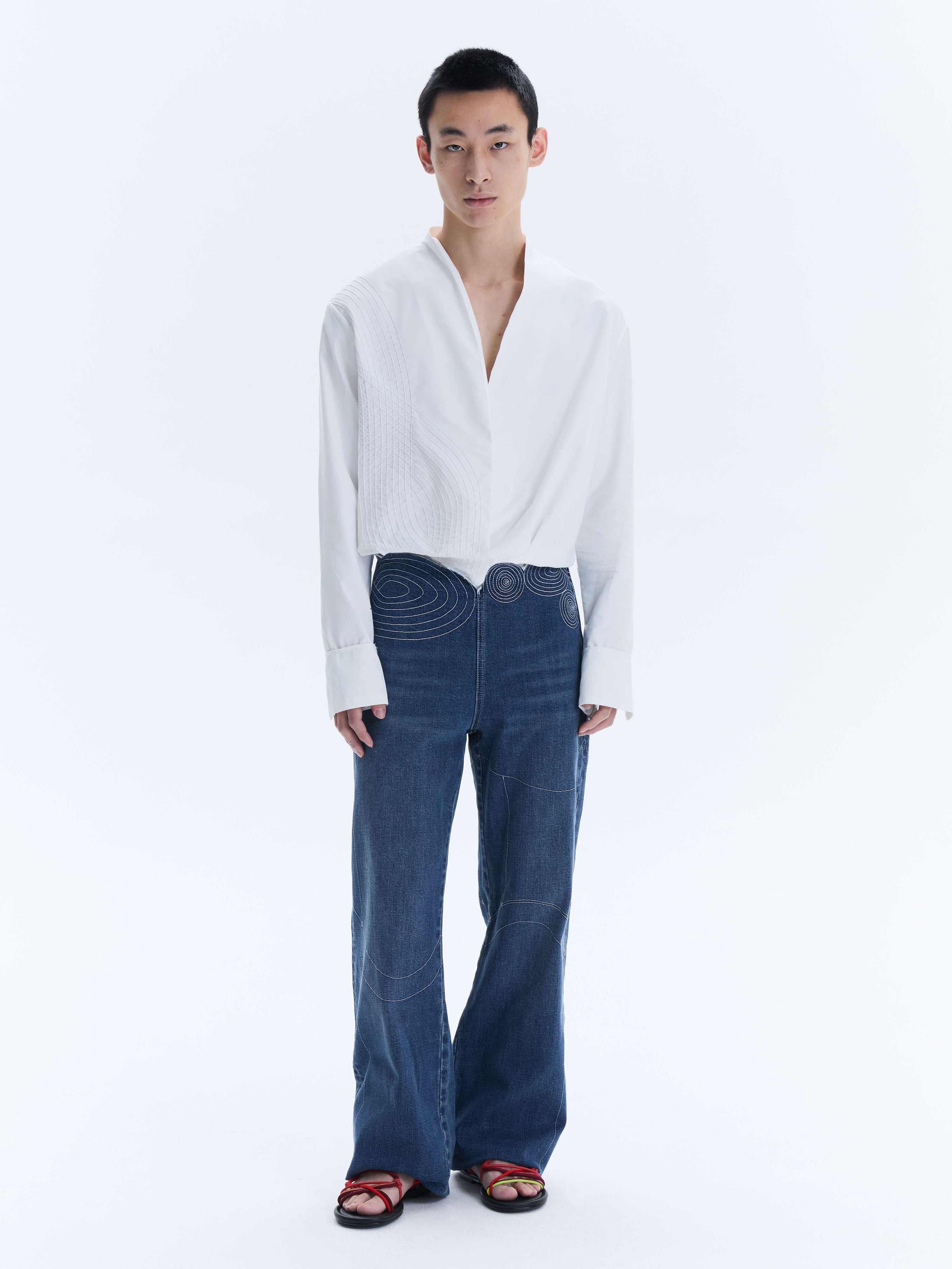 Amanjena Waist Geometry Denim