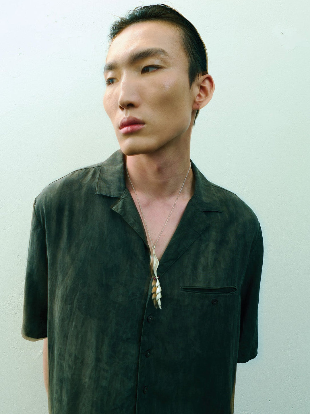 Albino Squid Necklace in Ruby