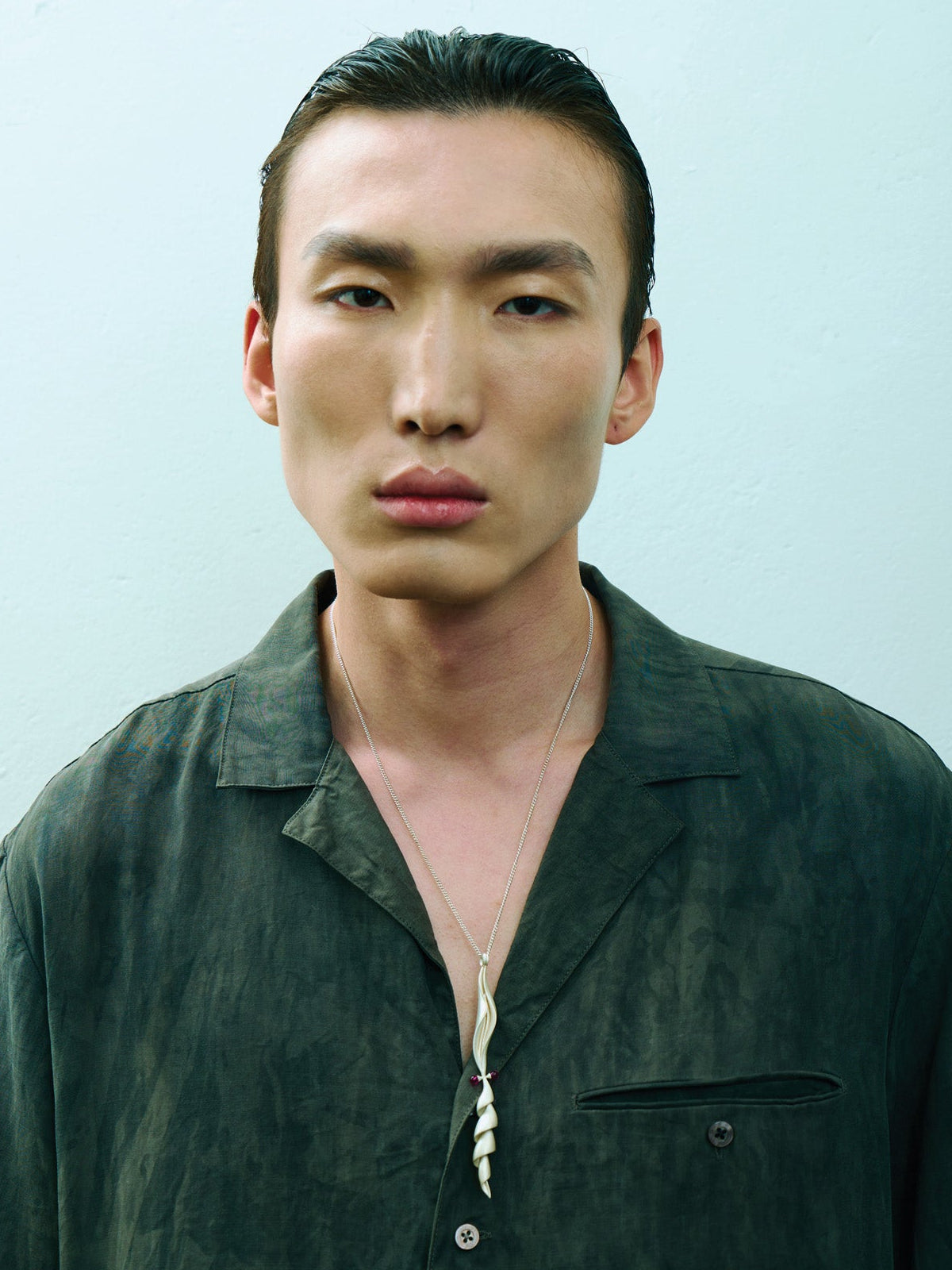 Albino Squid Necklace in Ruby