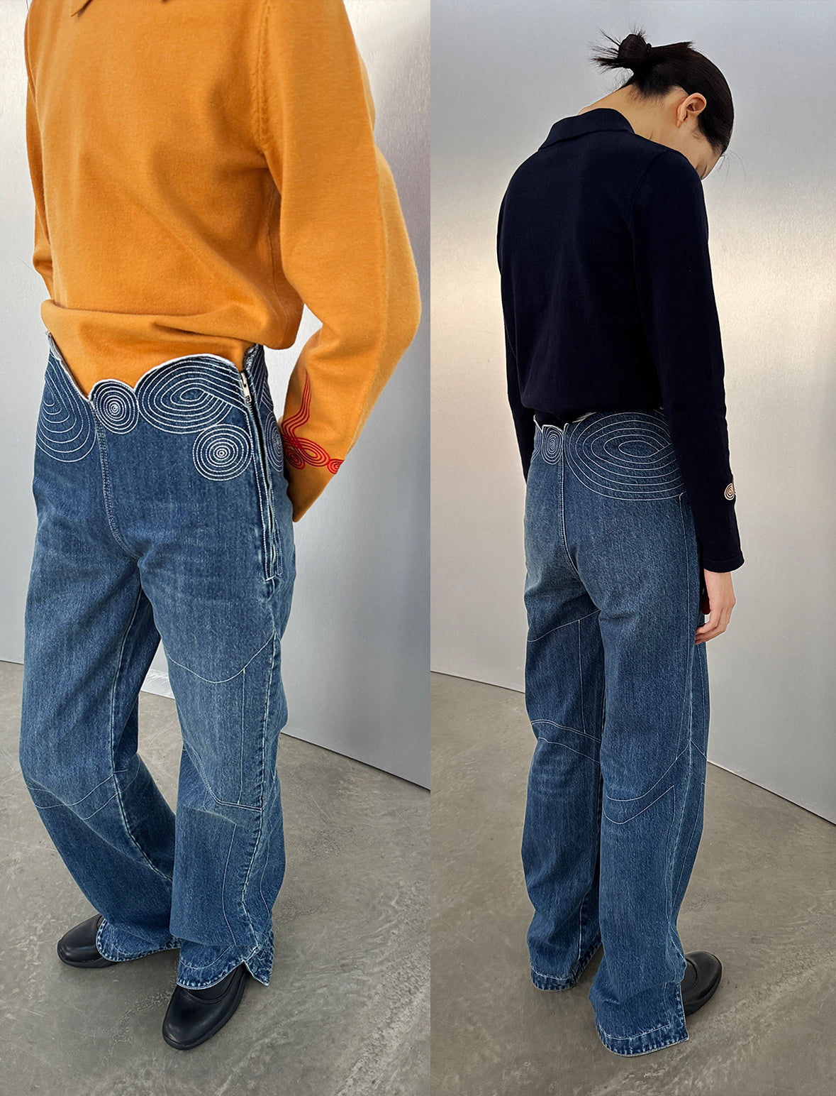 Amanjena Waist Geometry Denim