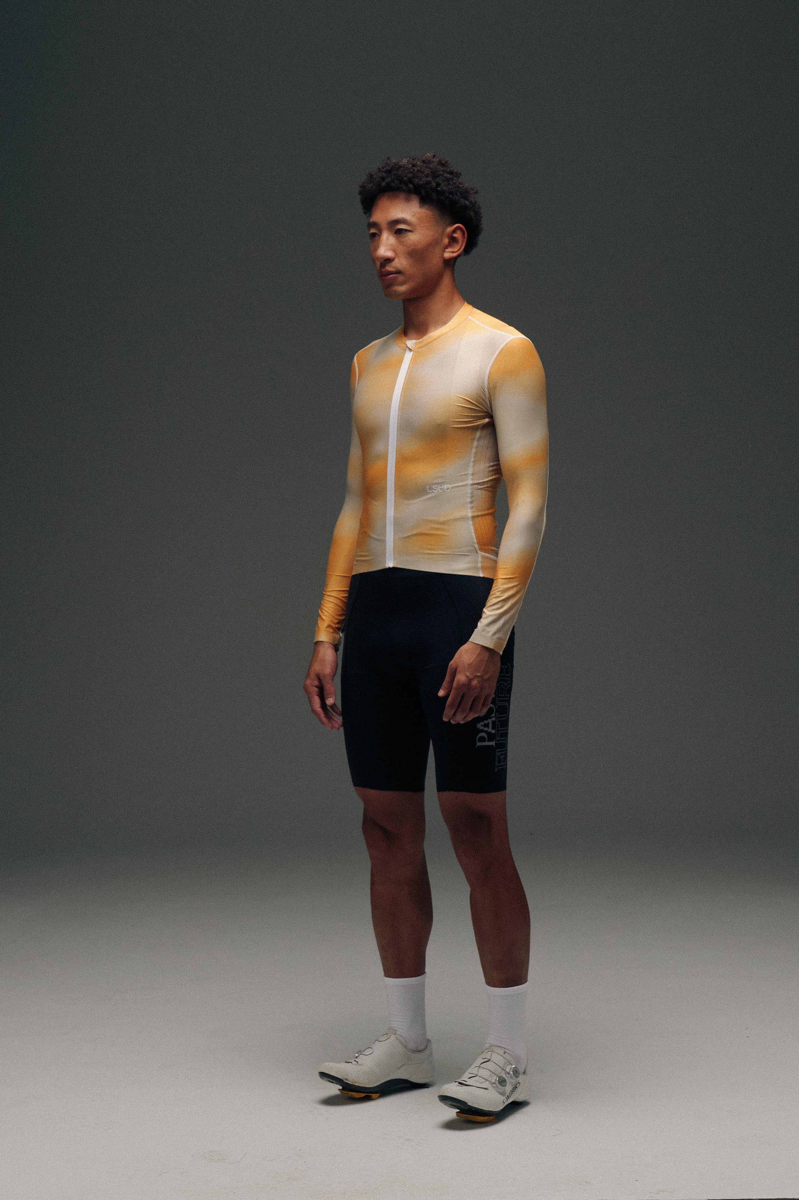 Men's Long Sleeve Timelapse Jersey (Orange)