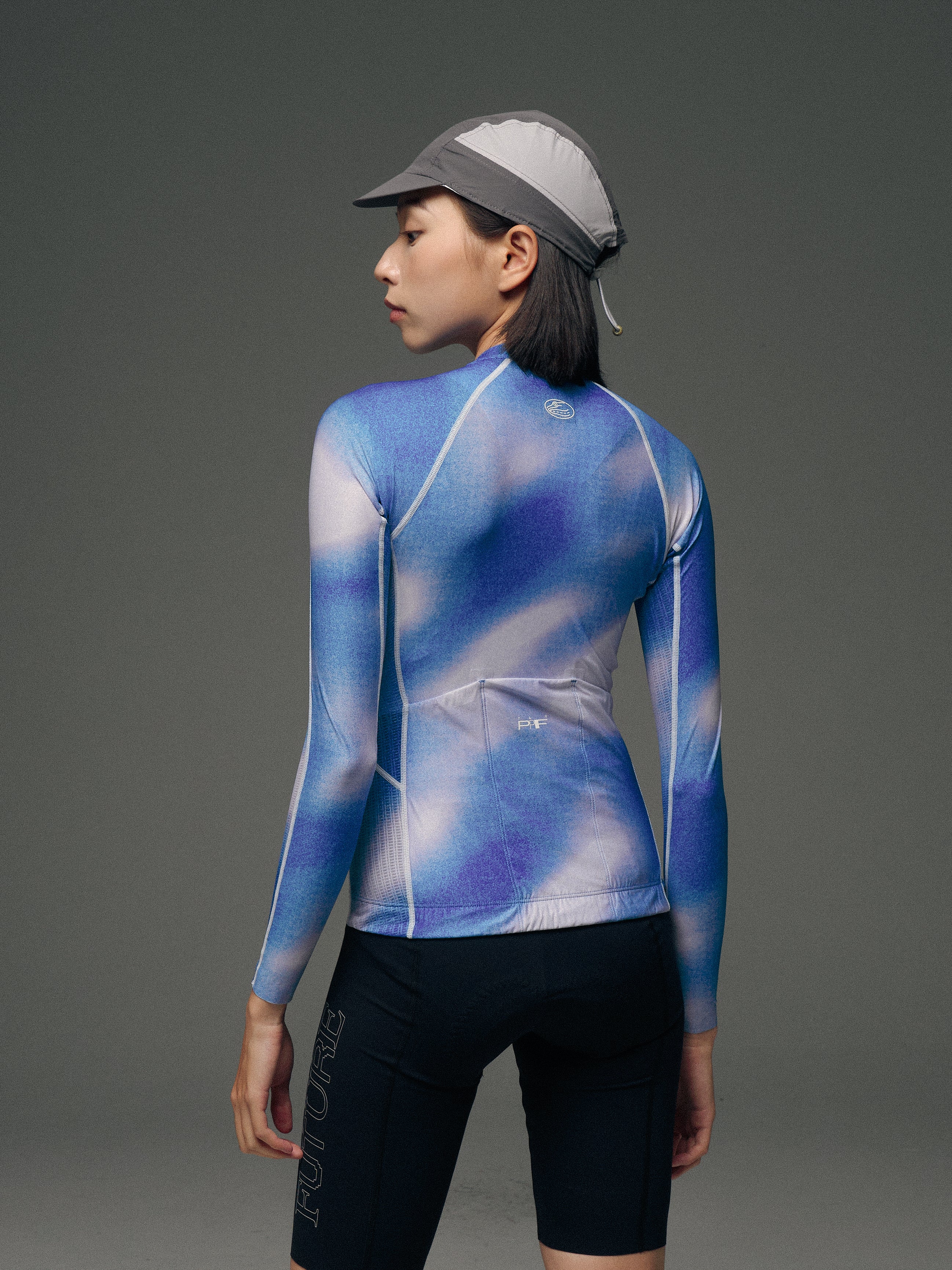 Women's Long Sleeve Timelapse Jersey (Blue)
