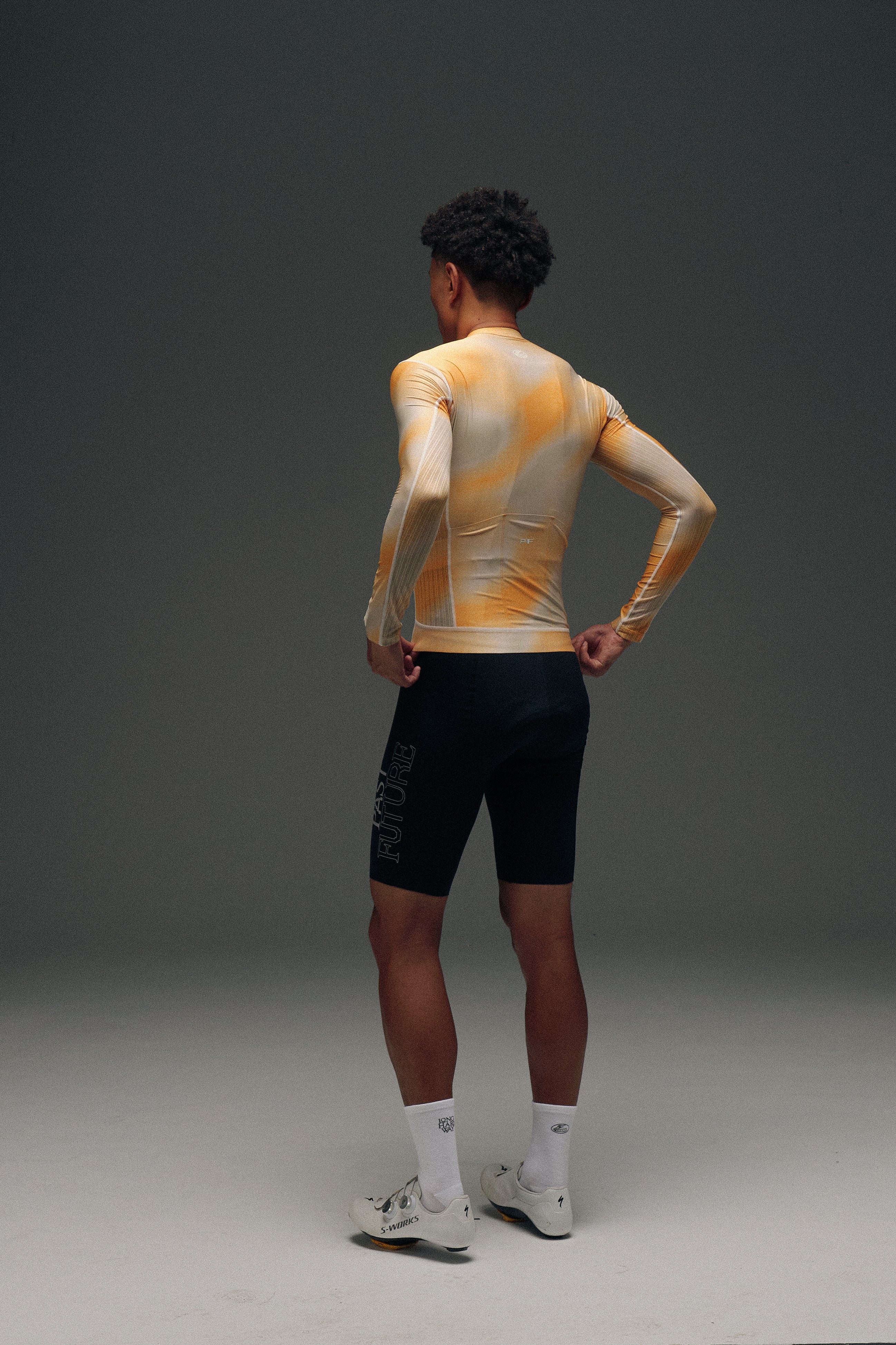Men's Long Sleeve Timelapse Jersey (Orange)