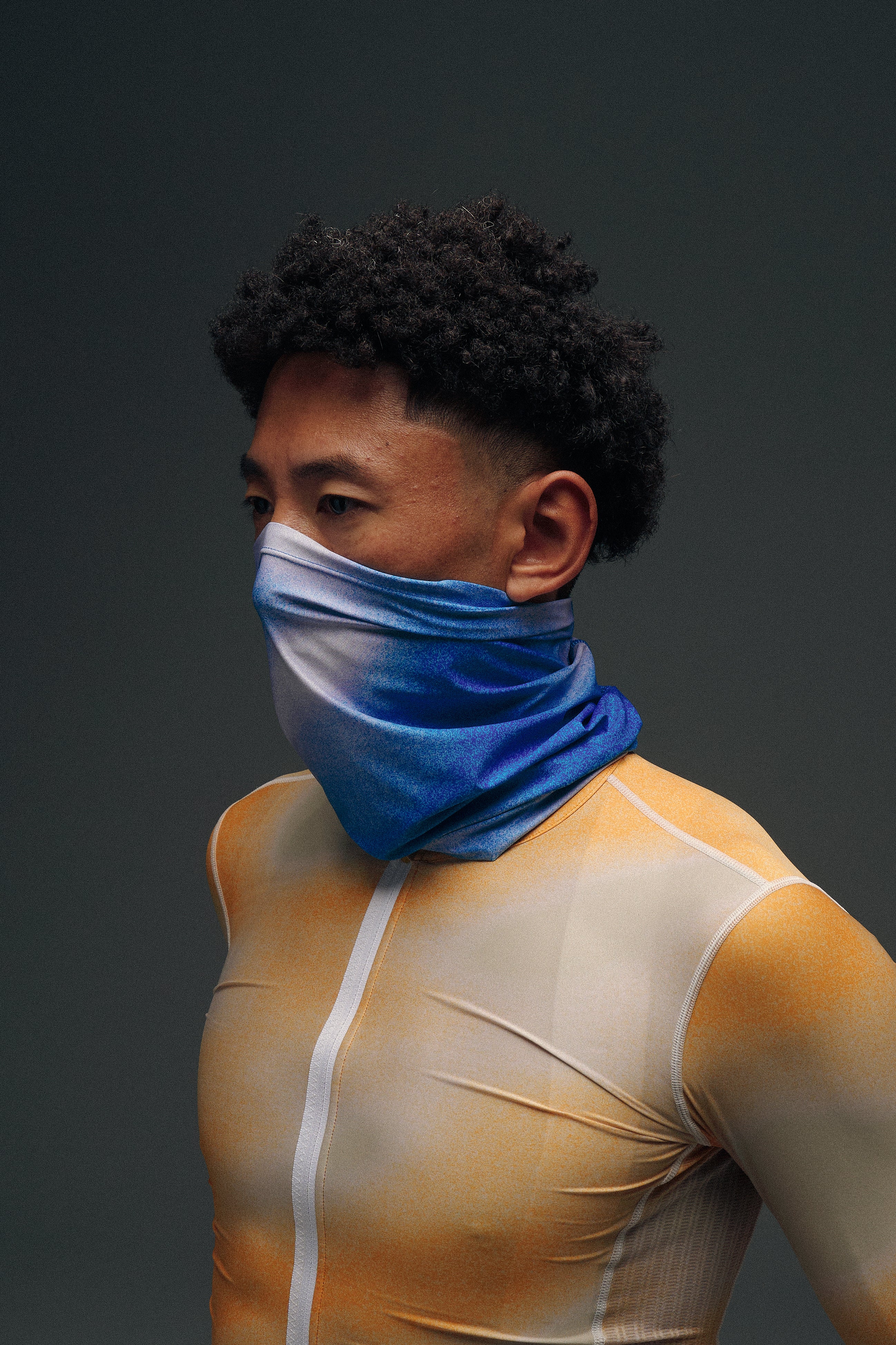 Men's Long Sleeve Timelapse Jersey (Orange)