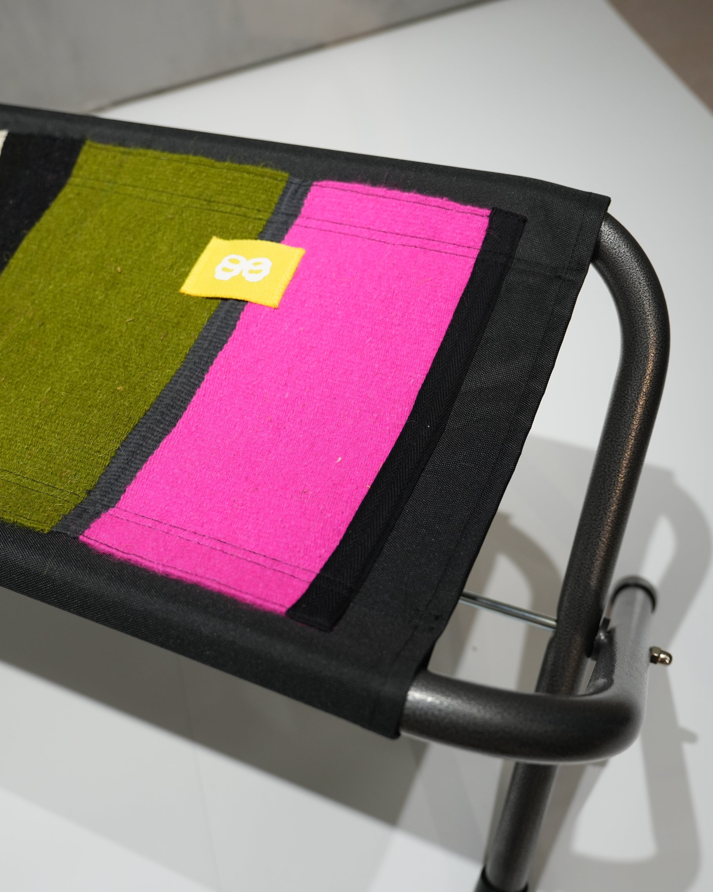 Wool-Knitted Folding Bench