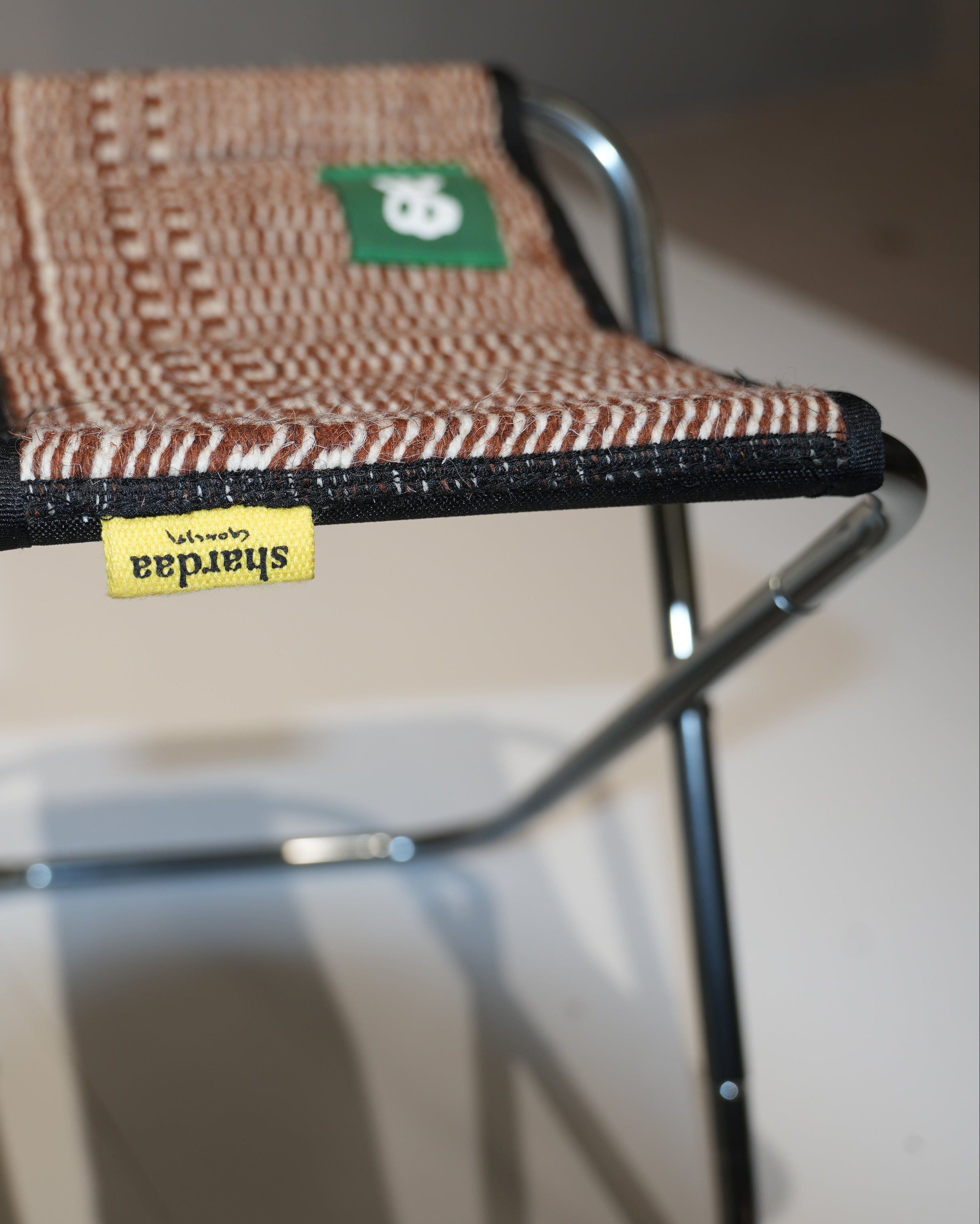 Wool-Knitted Camping Folding Stool