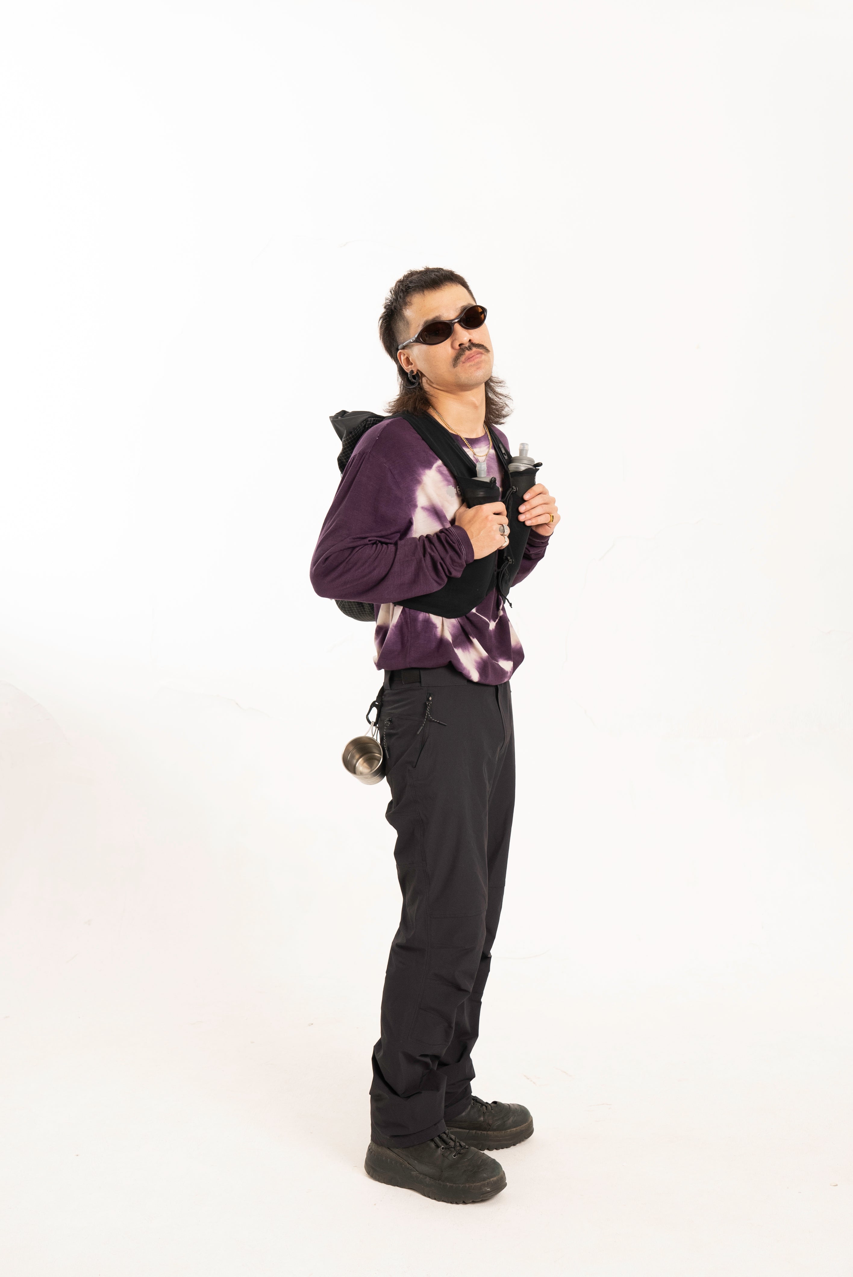 Merino Wool Tie Dye T-shirt (Chakra)