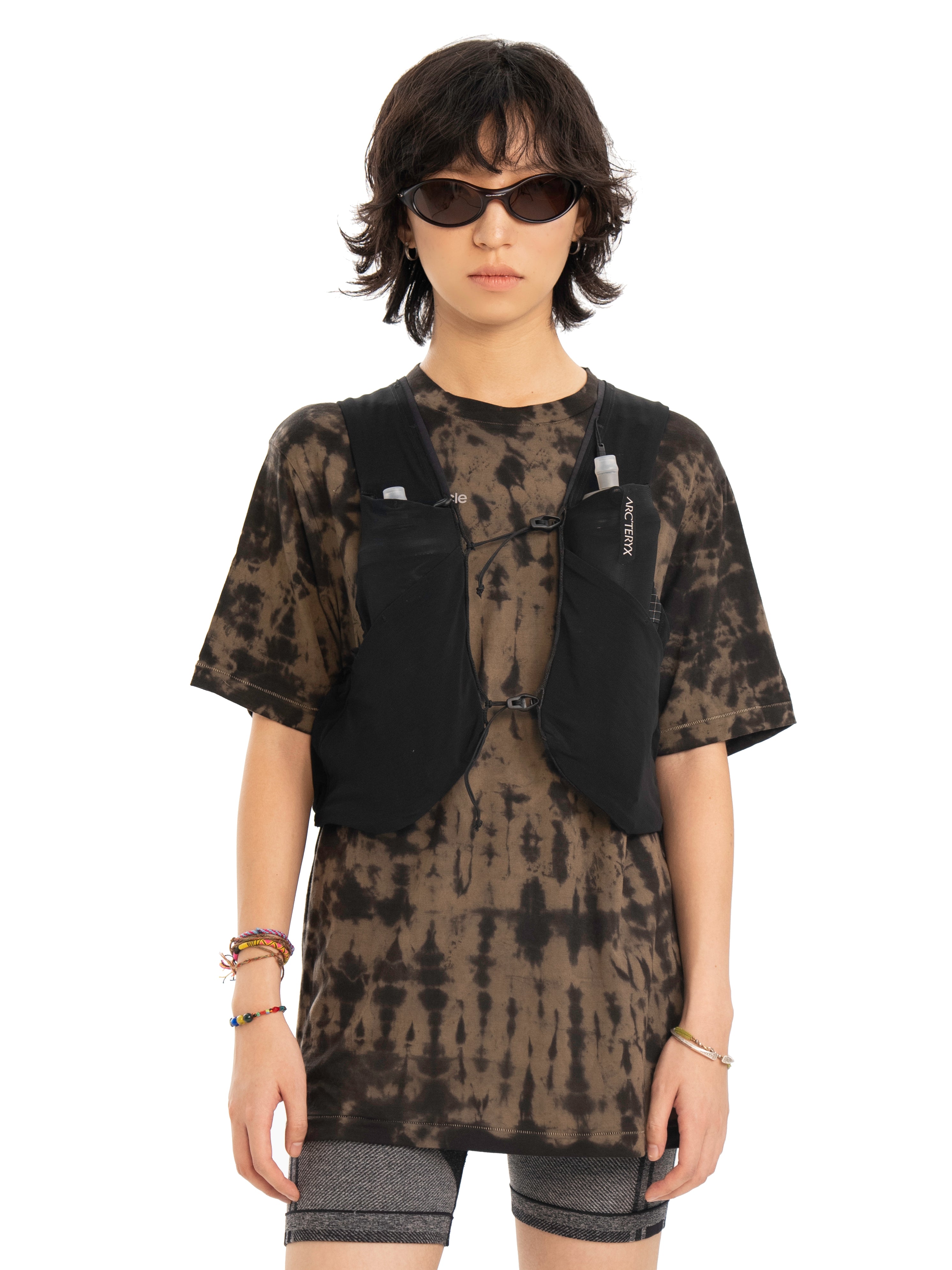 Merino Wool Tie Dye T-shirt (Wavy Cap)