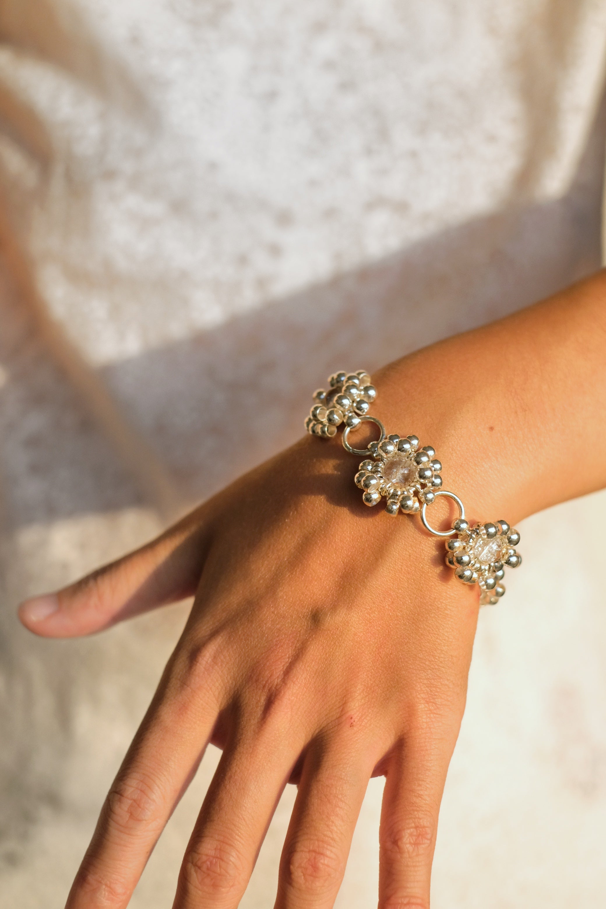 Sea Stone Flower Magnetic Bracelet