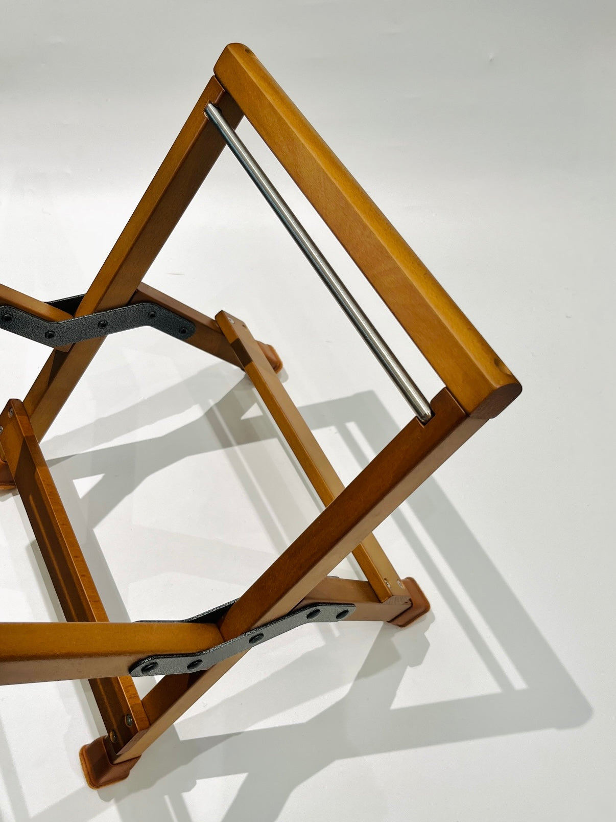 Wool-Knitted Wooden Folding Stool