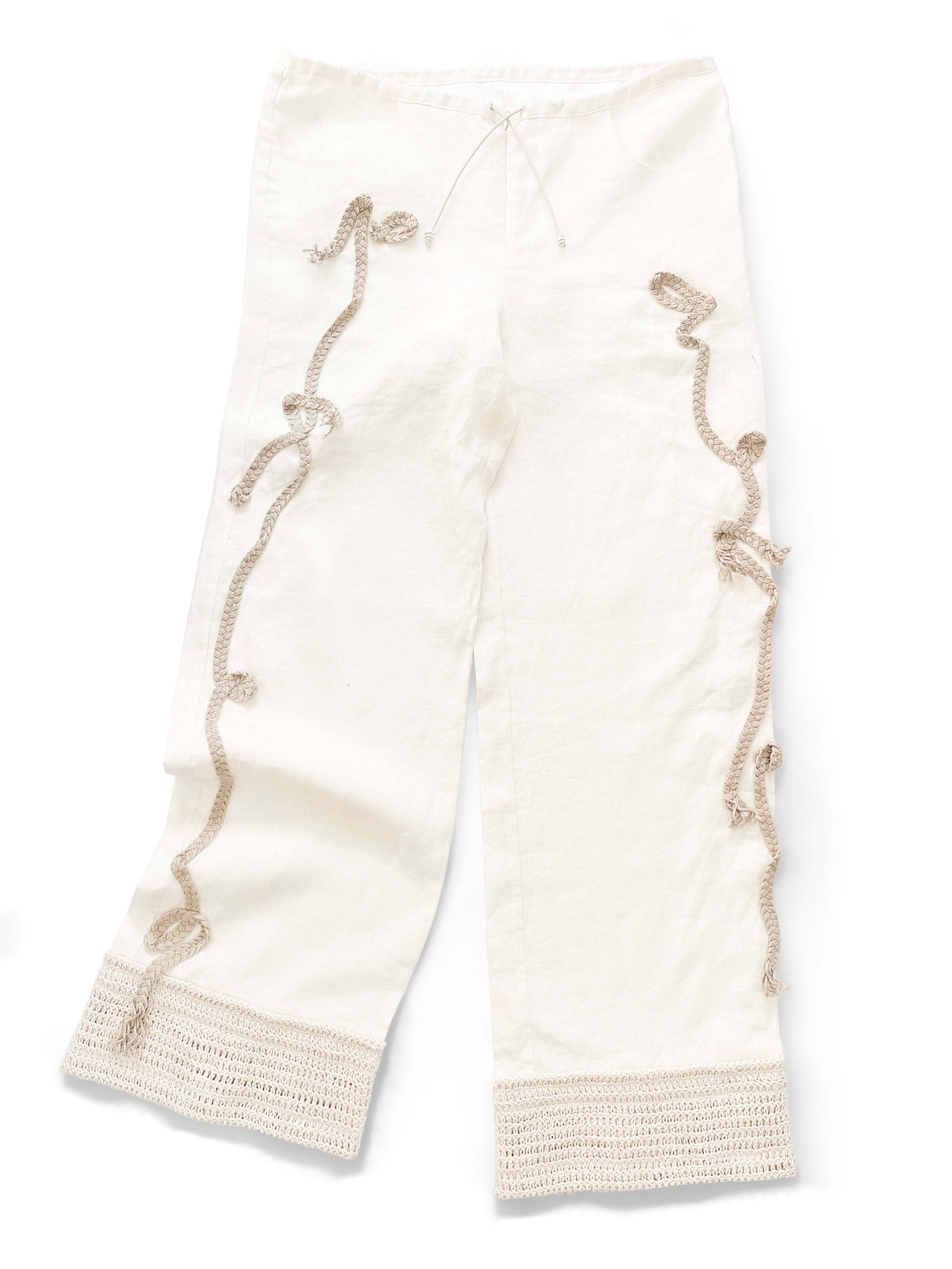 Linen Patchwork Trousers