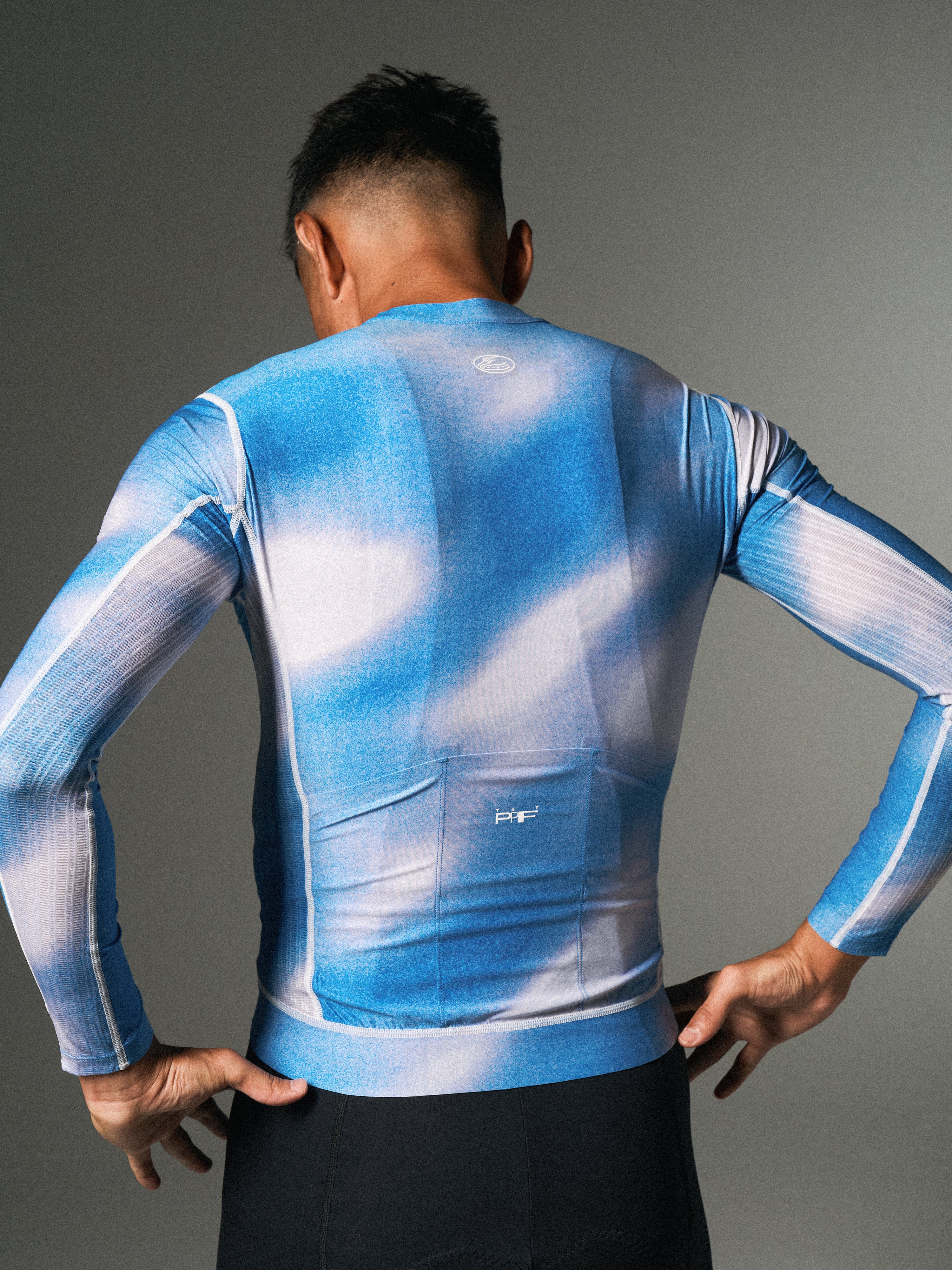 Men's Long Sleeve Timelapse Jersey (Blue)