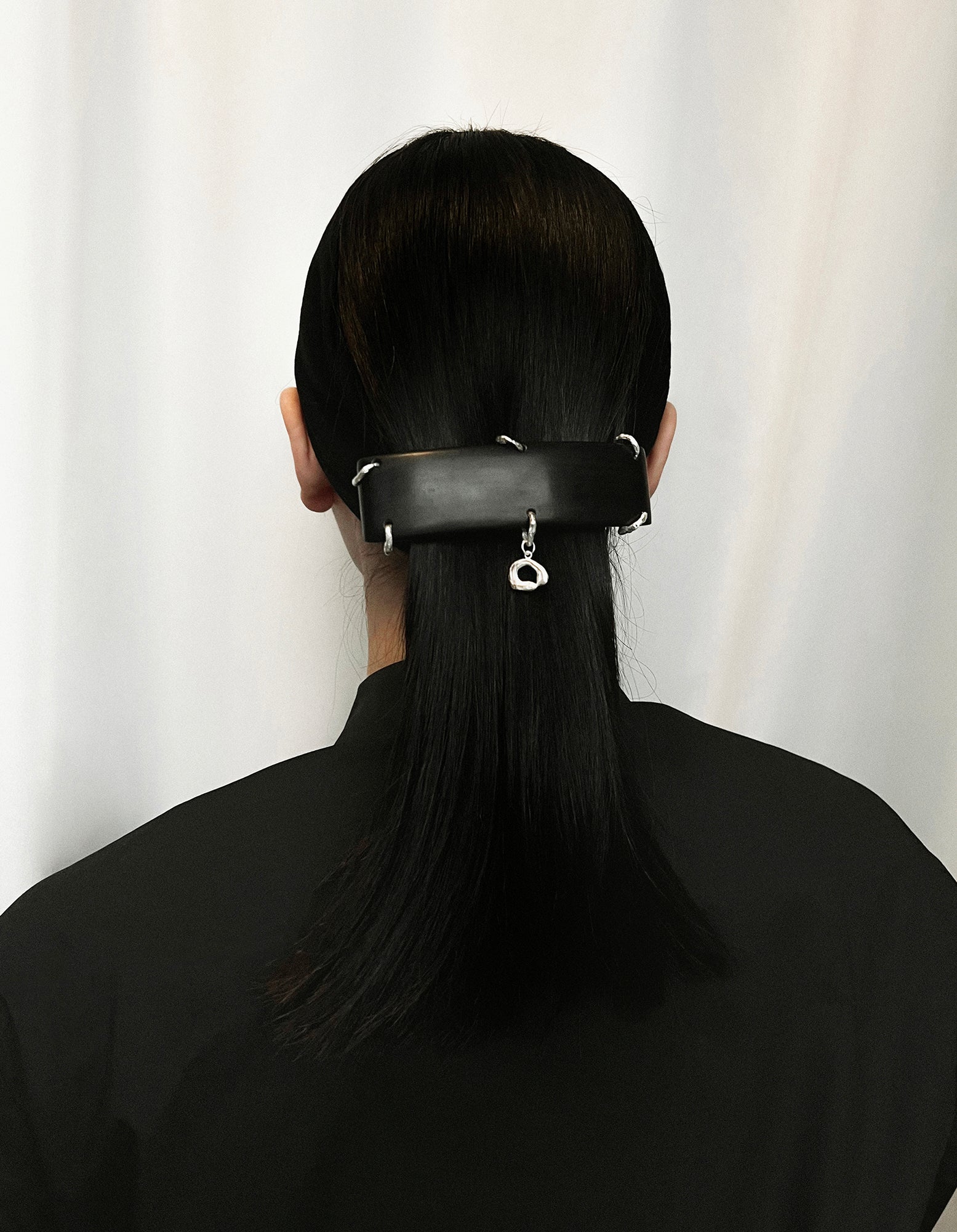 Ebony Sterling Pendant Hairpin