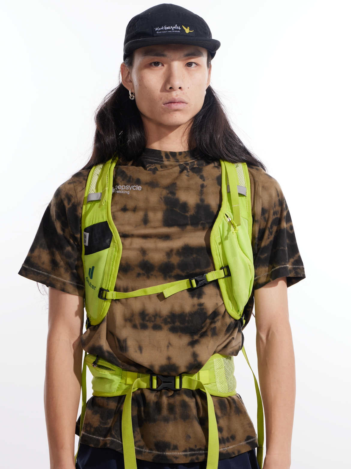 Merino Wool Tie Dye T-shirt (Wavy Cap)