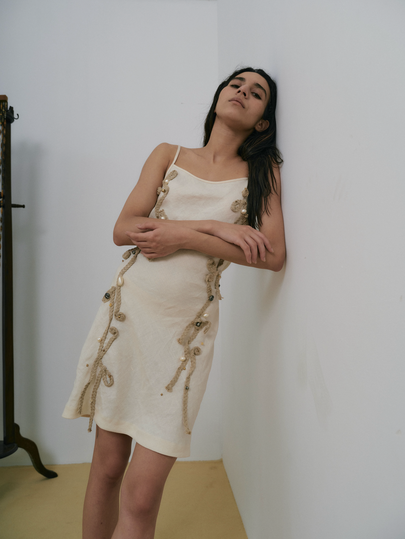 Linen Spaghetti Dress
