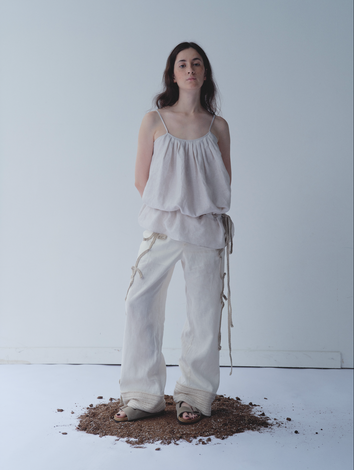 Linen Patchwork Trousers