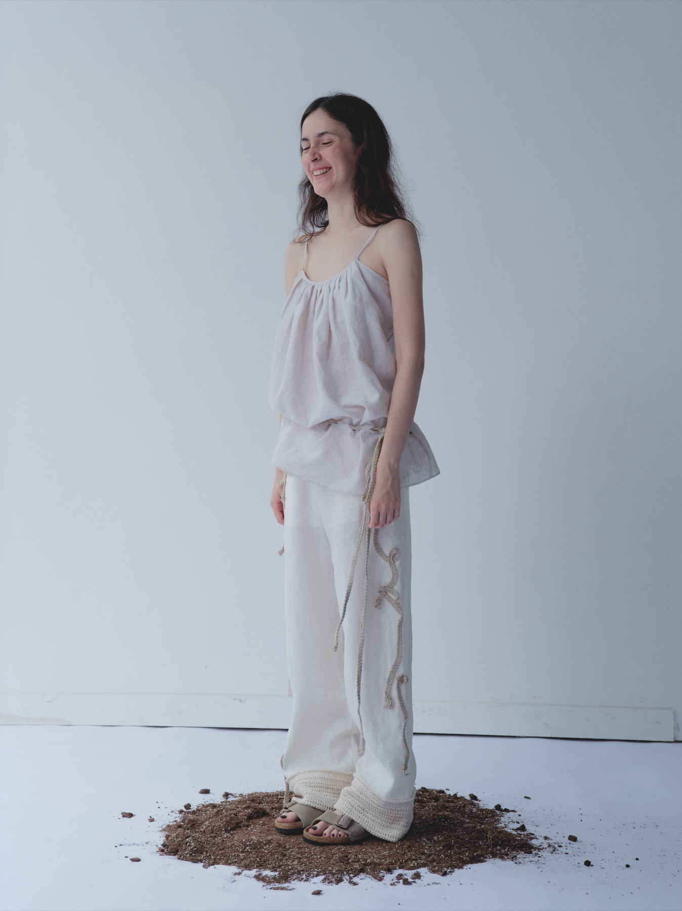 Linen Patchwork Trousers