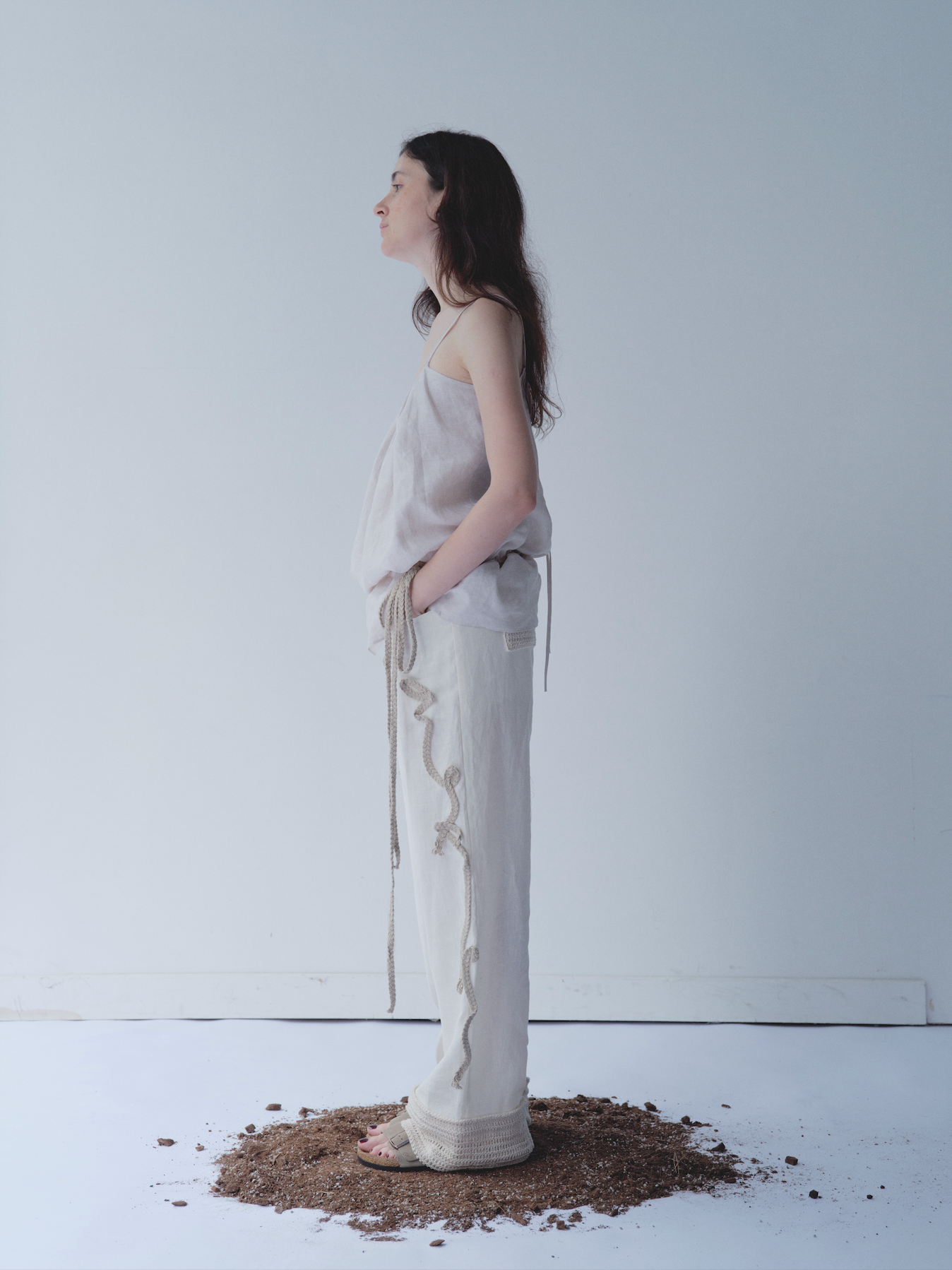 Linen Patchwork Trousers