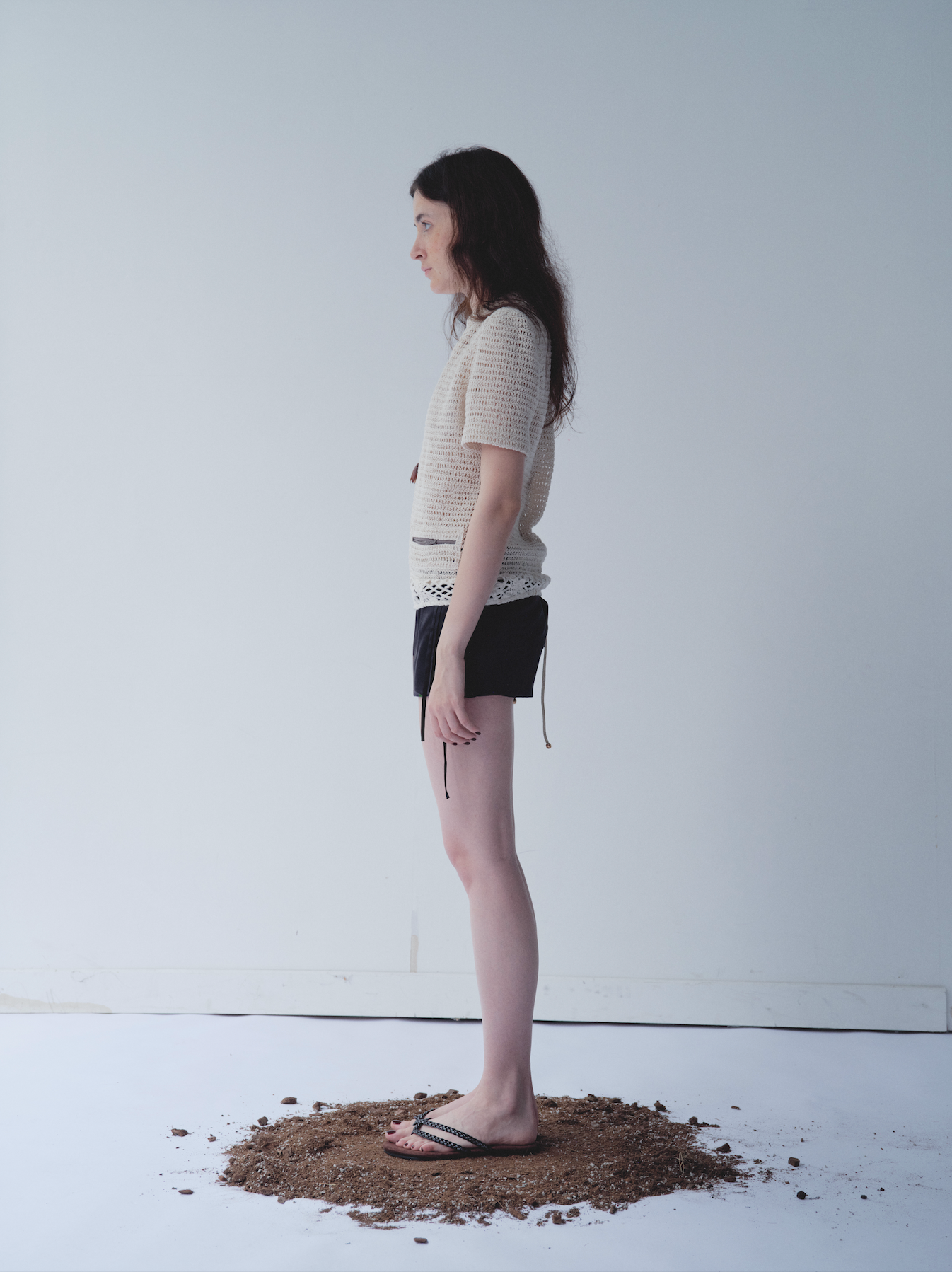Crochet Zip Short Sleeve Top
