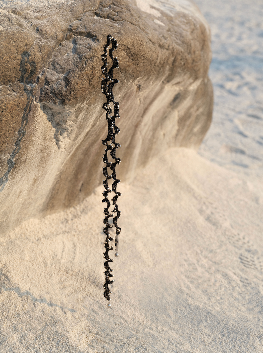 Seaweed Beaded Woven Necklace