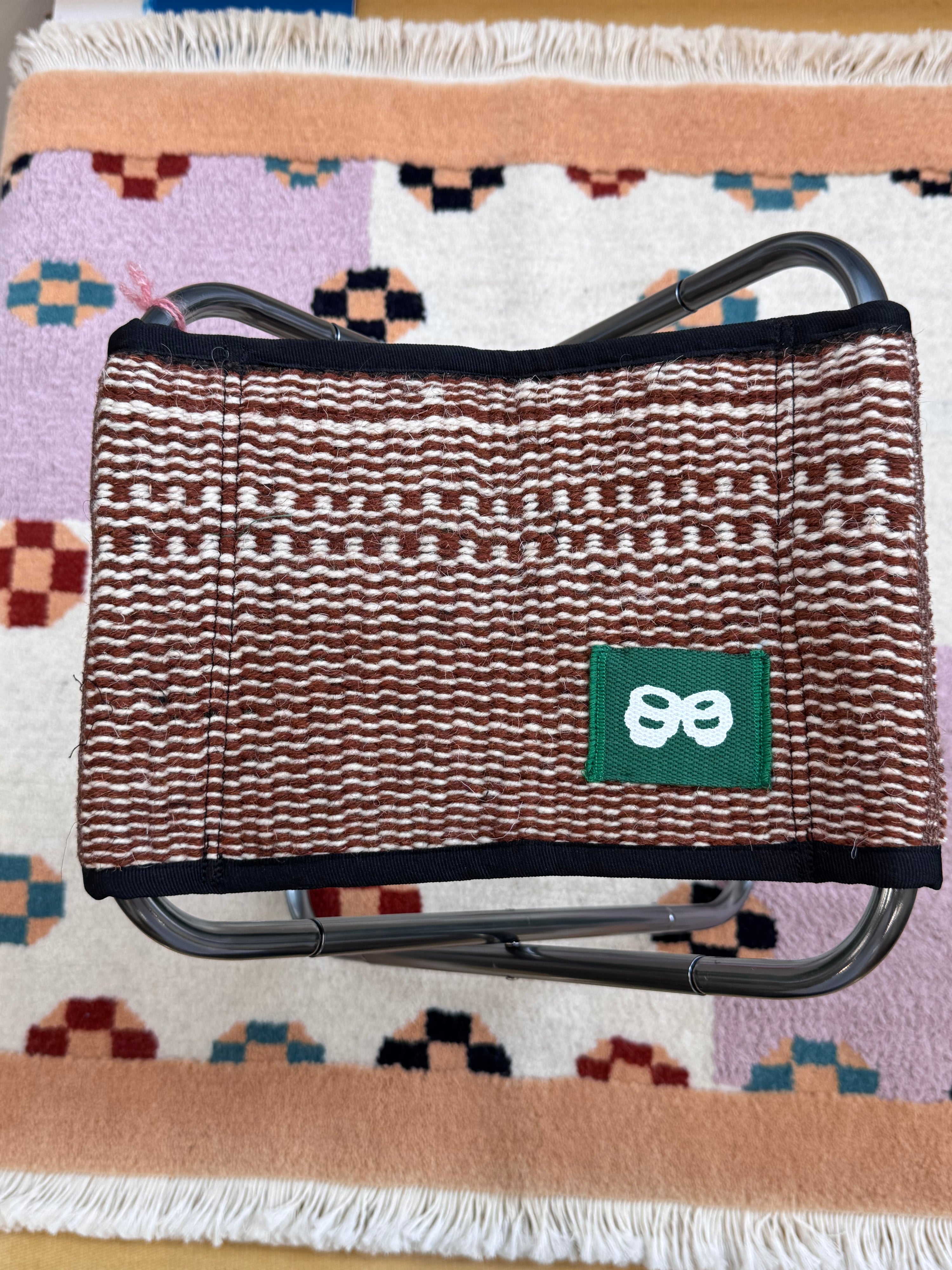 Wool-Knitted Camping Folding Stool