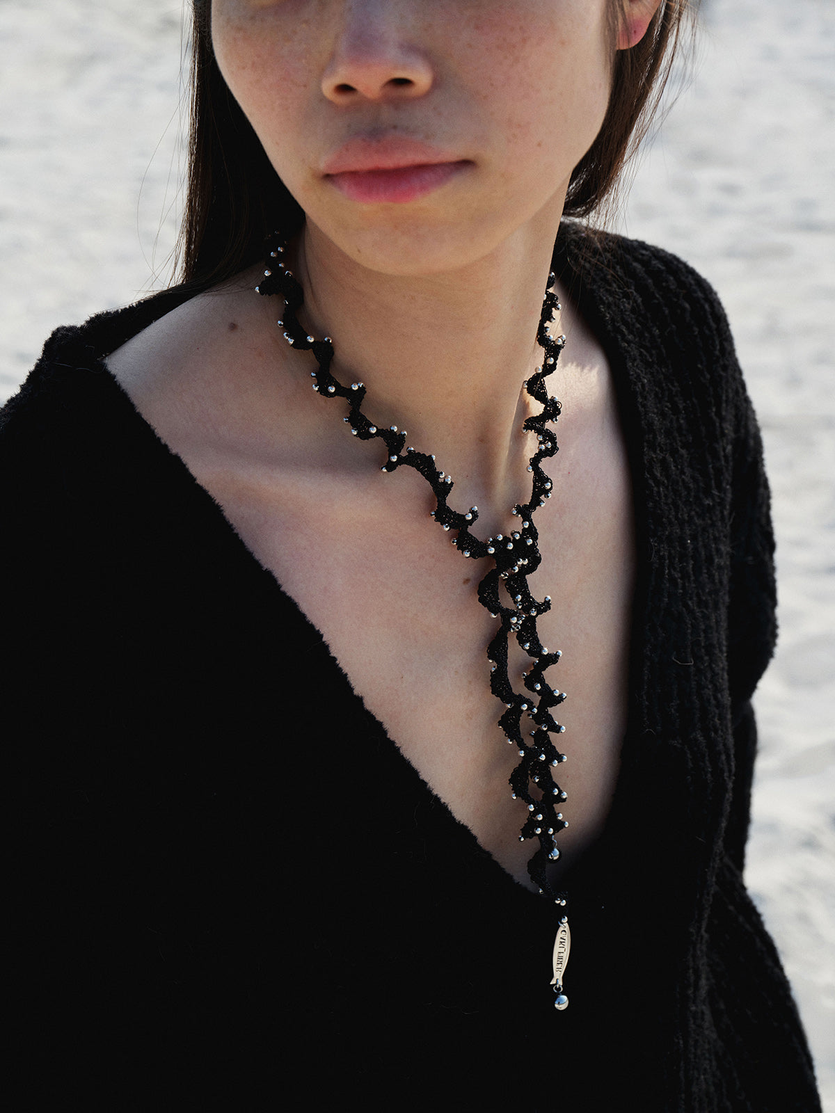 Seaweed Beaded Woven Necklace